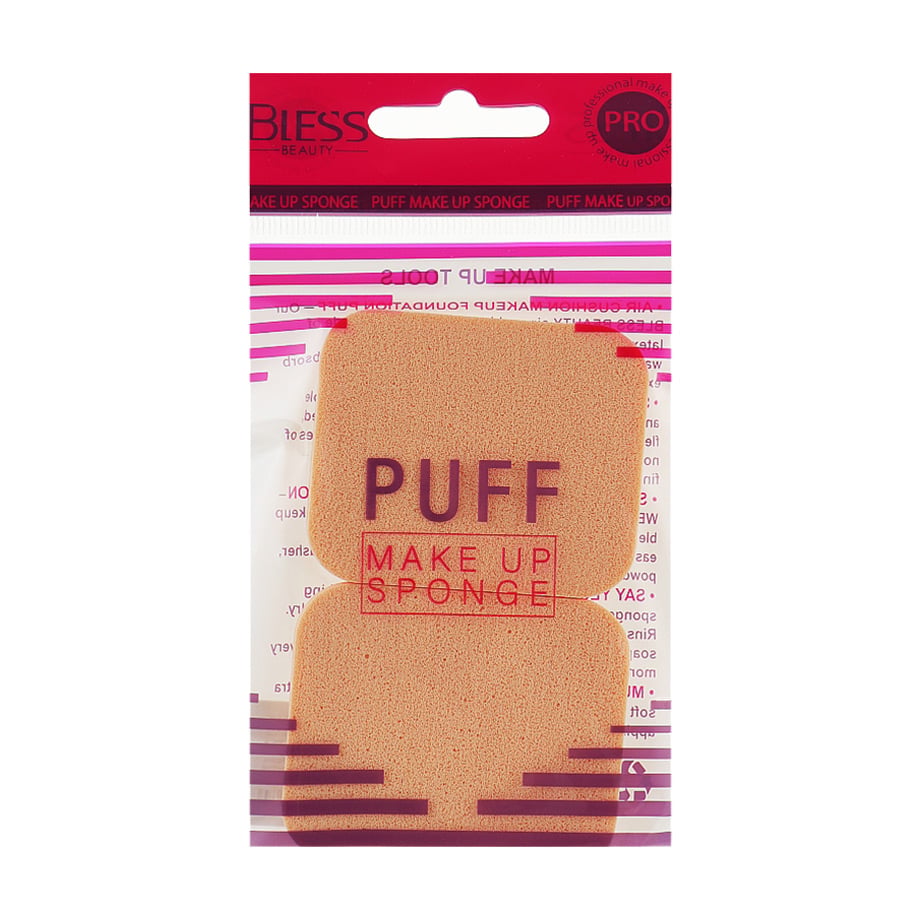 Спонж для пудри Bless Beauty Puff Make Up Sponge, прямокутний, 2 шт